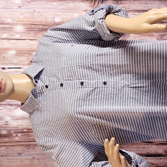 Tommy Hilfiger Women's Long Sleeve Roll-Tab Cotton Blouse Size XL - Picture 3 of 11